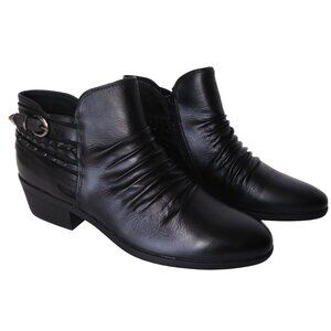 Pure Sole "Gwen" Leather Black Shootie Bootie- 8.5M